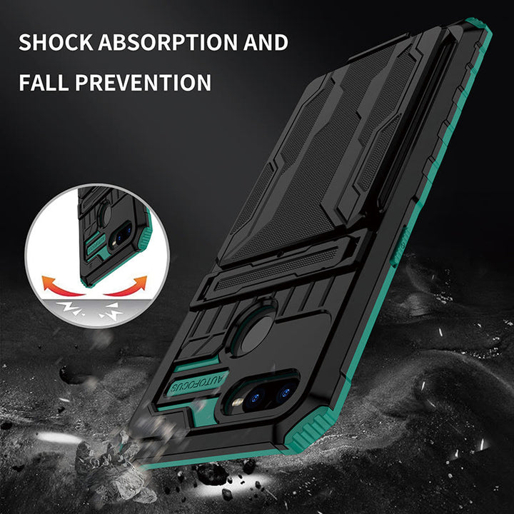 Silikon-Telefon-Brieftaschenhülle für iPhone mit abnehmbarem Kartenhalter und Ständer