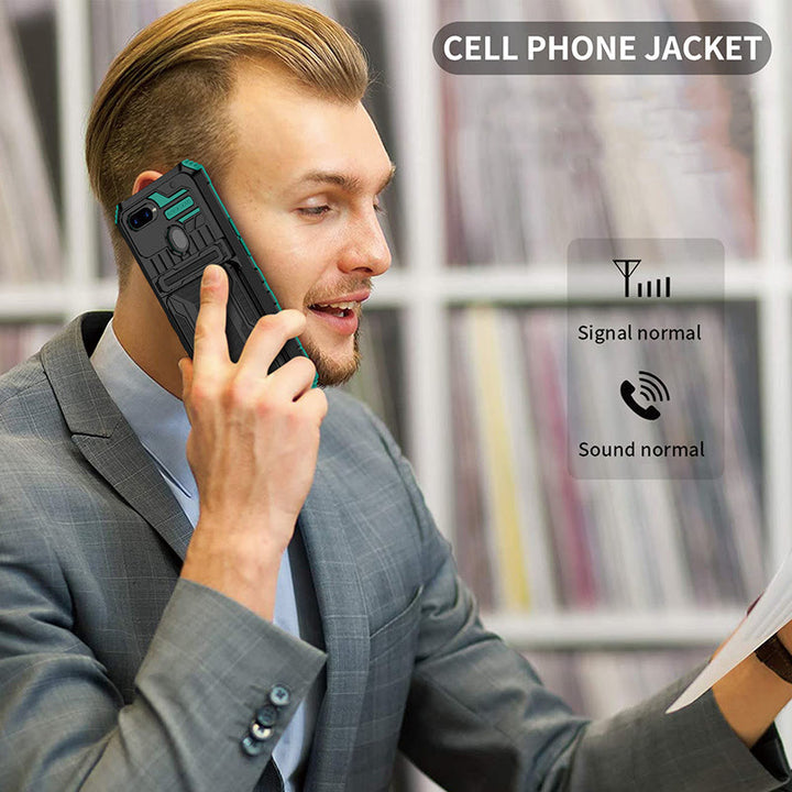 Silikon-Telefon-Brieftaschenhülle für iPhone mit abnehmbarem Kartenhalter und Ständer
