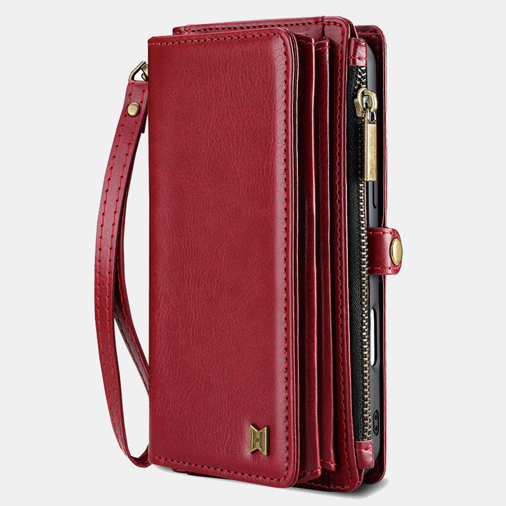 Handyhülle aus Kunstleder mit Clutch für iPhone mit Handschlaufe
