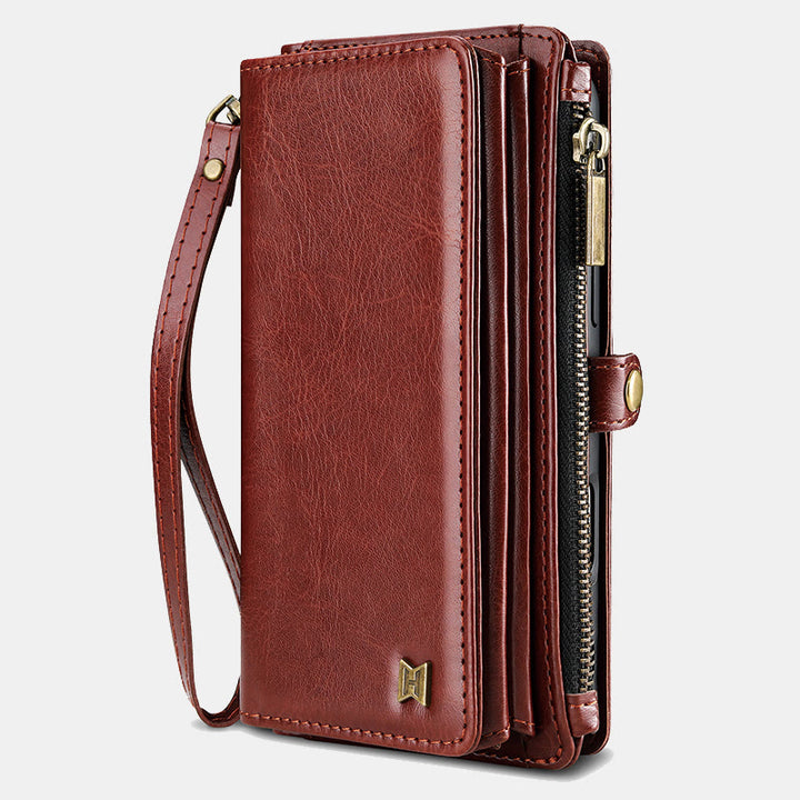 Handyhülle aus Kunstleder mit Clutch für iPhone mit Handschlaufe