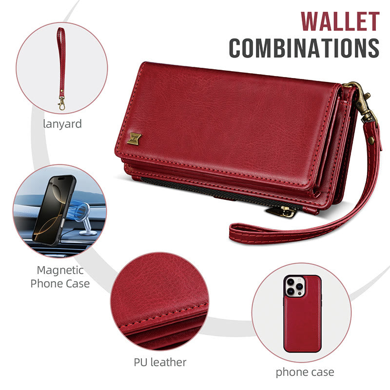 Handyhülle aus Kunstleder mit Clutch für iPhone mit Handschlaufe
