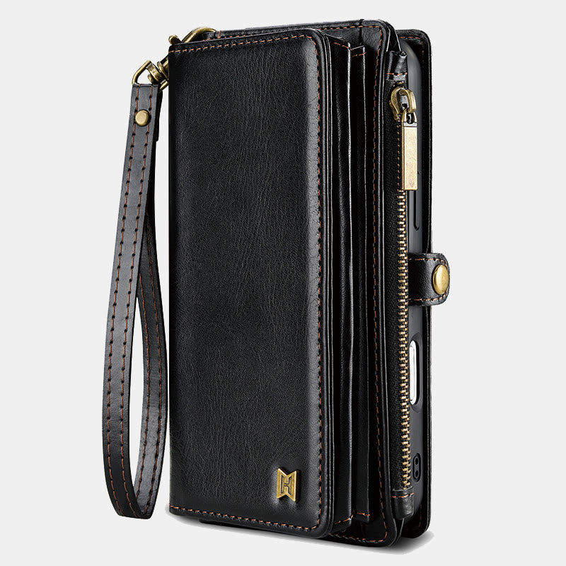Handyhülle aus Kunstleder mit Clutch für iPhone mit Handschlaufe