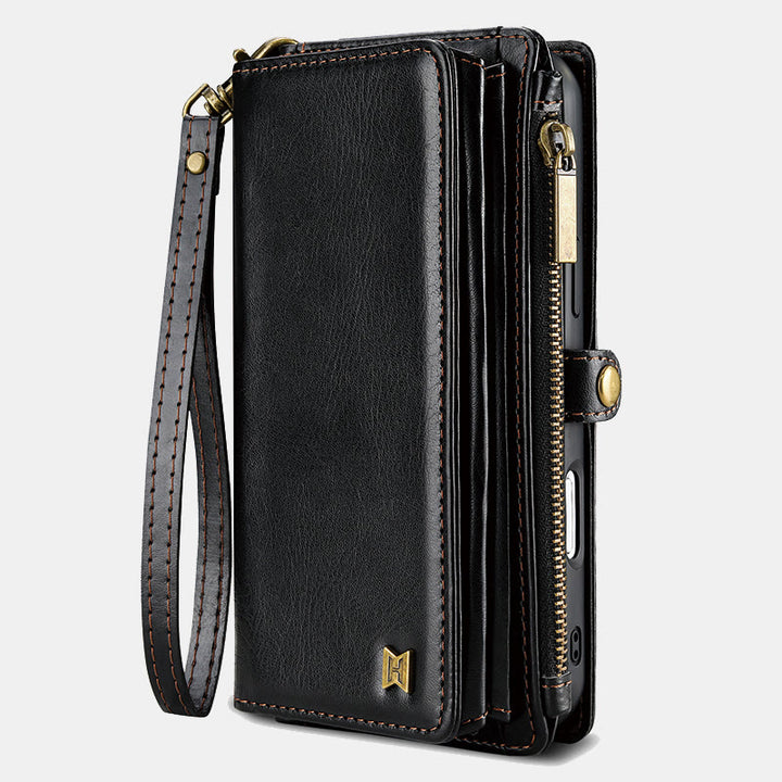 Handyhülle aus Kunstleder mit Clutch für iPhone mit Handschlaufe
