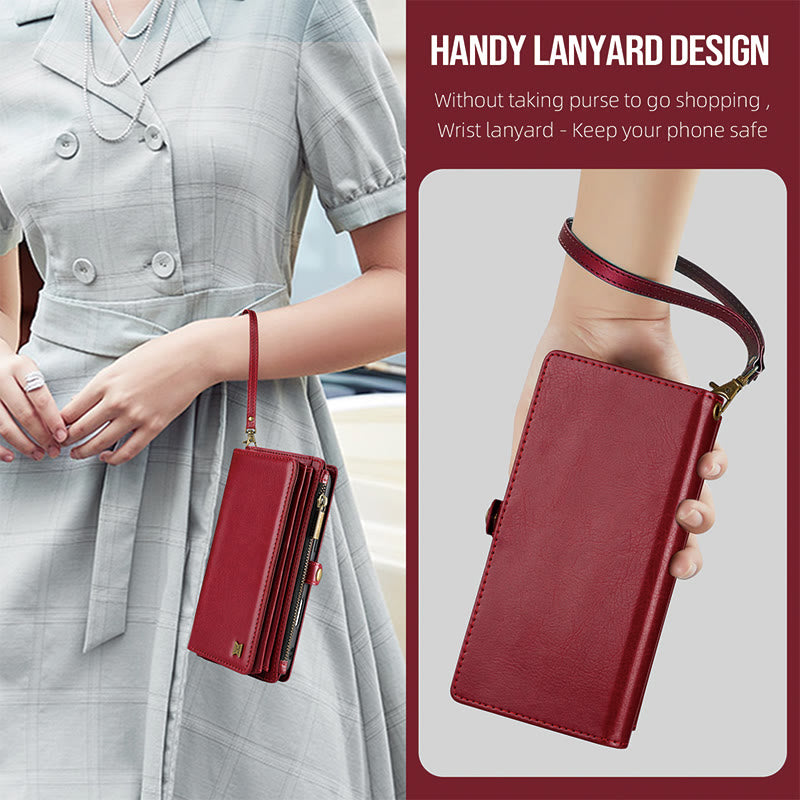 Handyhülle aus Kunstleder mit Clutch für iPhone mit Handschlaufe