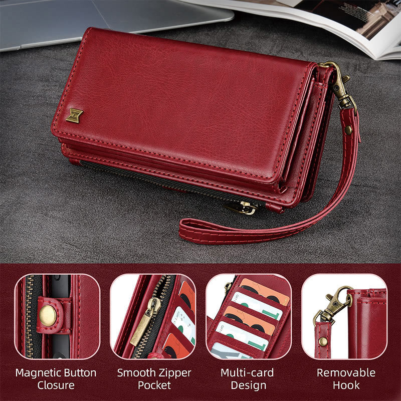 Handyhülle aus Kunstleder mit Clutch für iPhone mit Handschlaufe