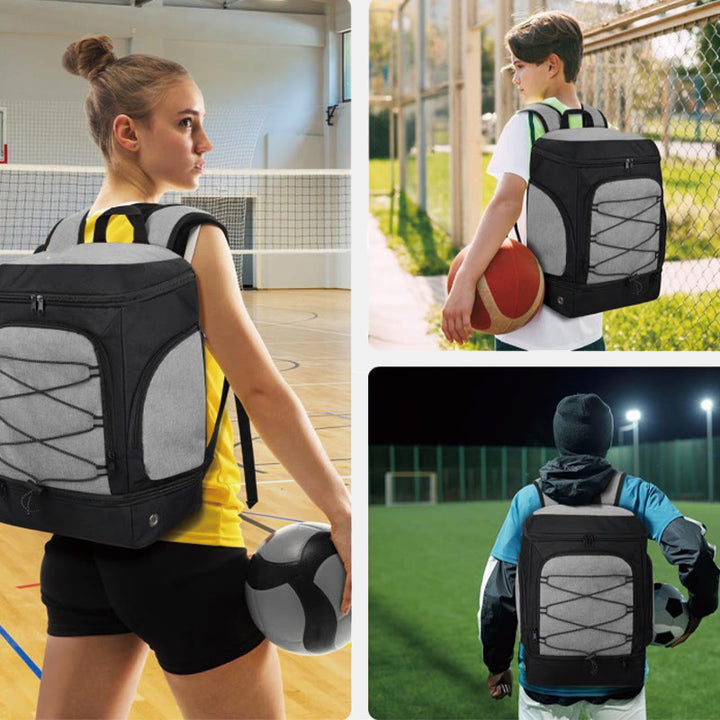Funktionelle Sporttasche Outdoor Rucksack mit Ballfach & Schuhfach