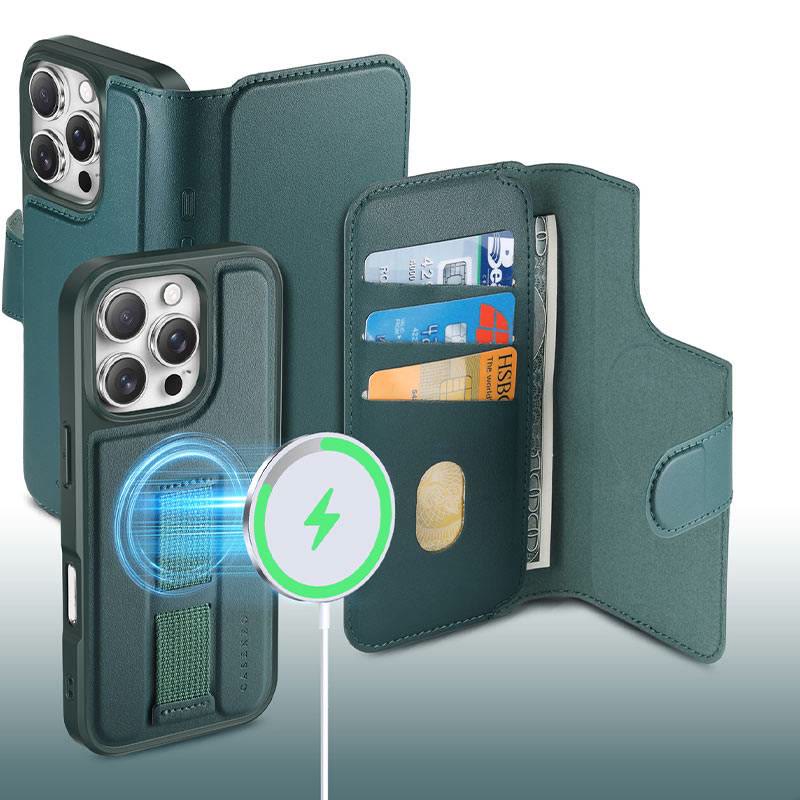 RFID-blockierende magnetische Handyhülle für iPhone mit Kartenhalter