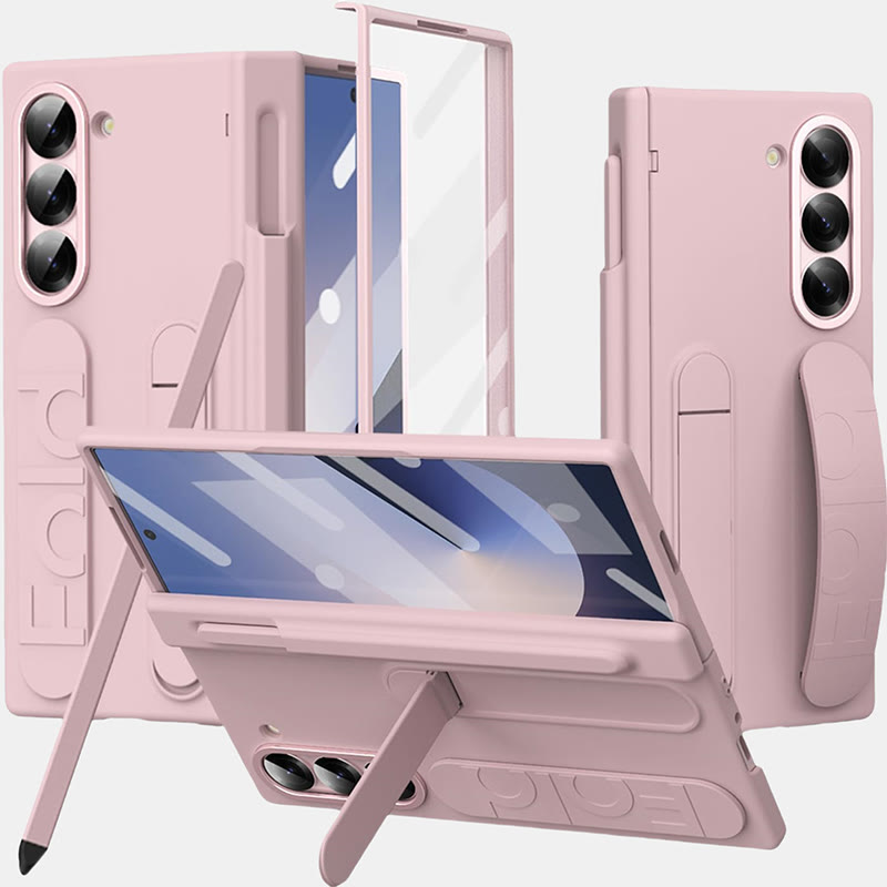 Handyhülle für Samsung Z Fold mit S-Pen-Halter, Stylus-Stoßdämpfer und Handschlaufe