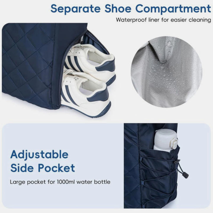 Wasserdichte gesteppte Schlägertasche, Tragetasche für Tennis, Picketball, Tragetasche, Umhängetasche - image 3