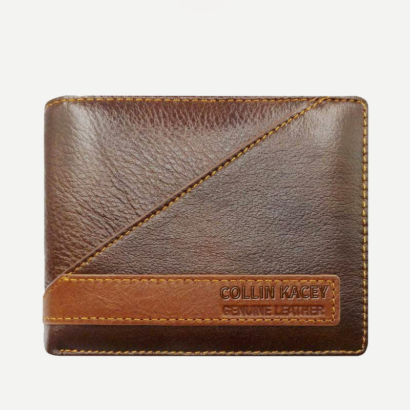 Herren Retro Bifold Kurze Geräumige Leder Geldbörse Multi Style Optionals