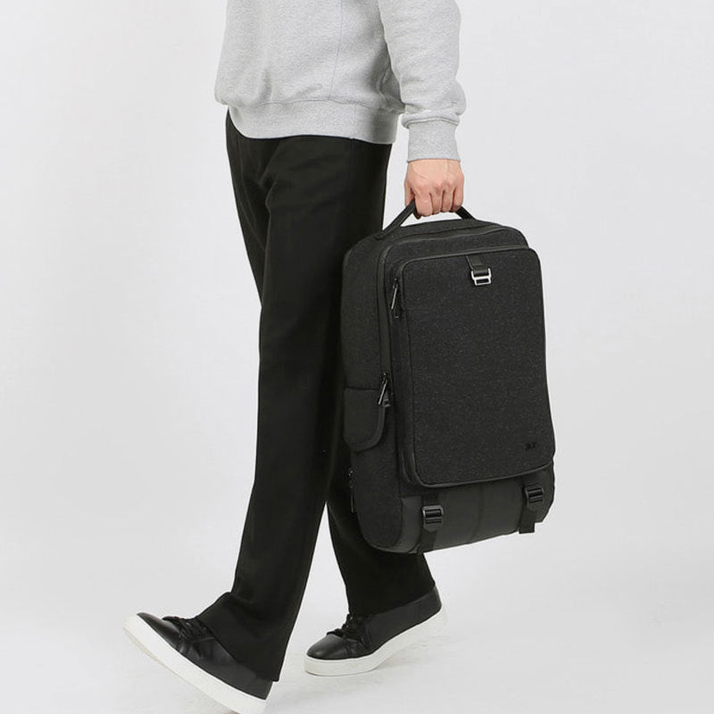 Robuster 15-Zoll-Business-Laptop-Rucksack für unterwegs mit USB-Ladeanschluss und Kopfhöreranschluss