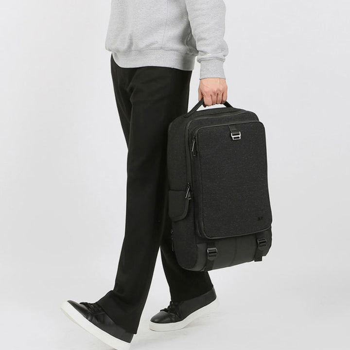 Robuster 15-Zoll-Business-Laptop-Rucksack für unterwegs mit USB-Ladeanschluss und Kopfhöreranschluss