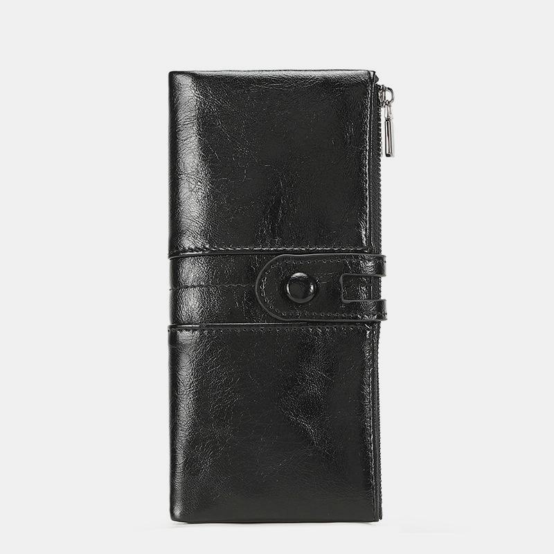 Lange Geldbörse im Vintage-Stil mit RFID-Schutz