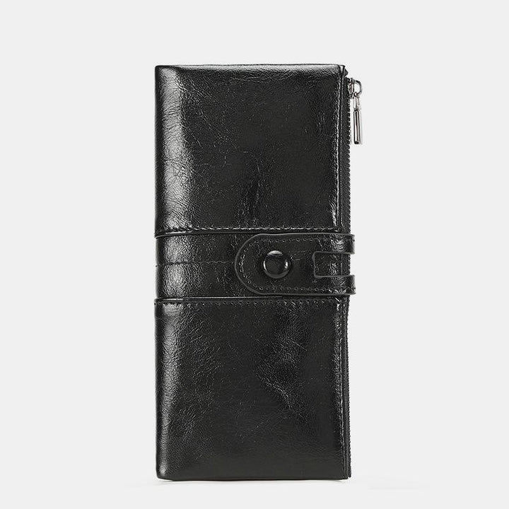 Lange Geldbörse im Vintage-Stil mit RFID-Schutz