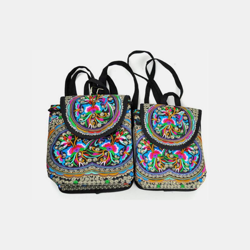 Reiserucksack mit ethnischer Vintage-Stickerei