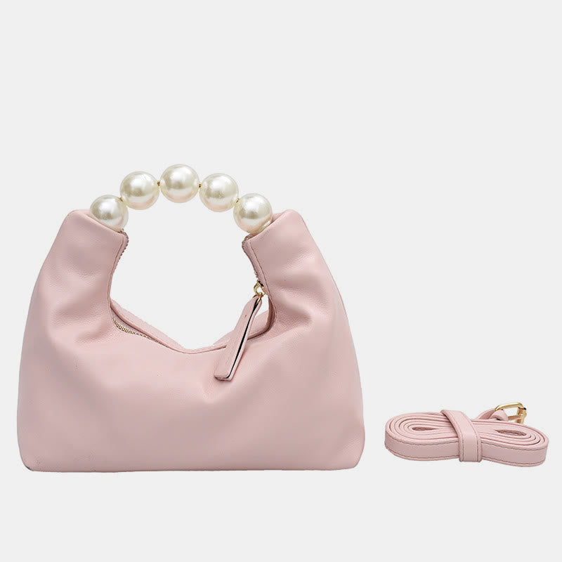 Perlenhandtasche für Damen, Party, veganes Leder, Umhängetasche, Abendtasche