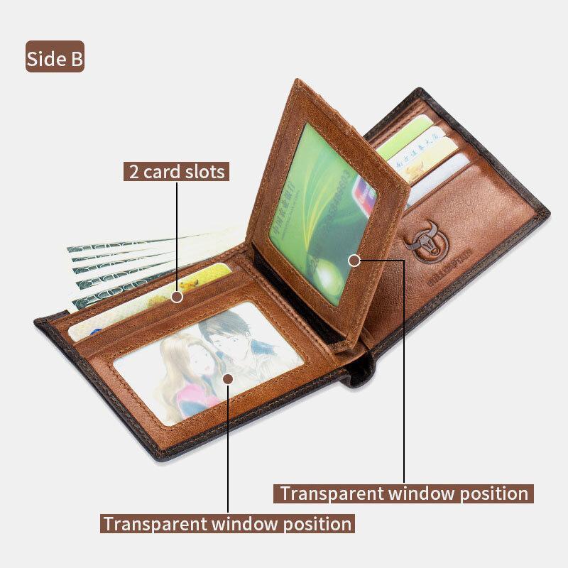 Kurze Geldbörse aus echtem Leder mit RFID-Schutz und mehreren Steckplätzen und Farbverlauf