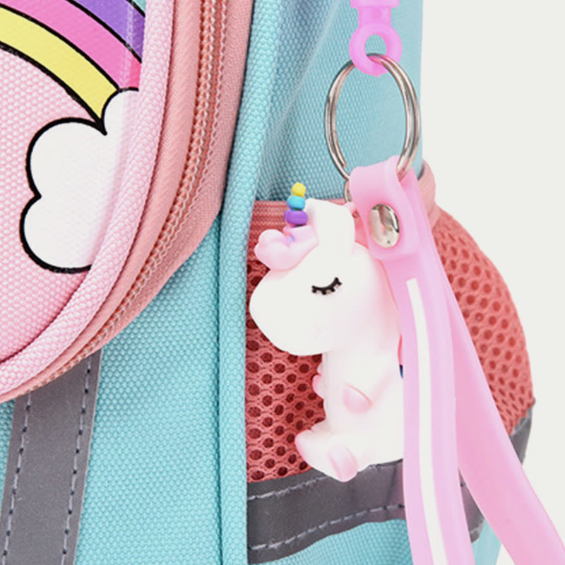 Rucksack für Kinder, niedlicher Cartoon-Einhorn-Dinosaurier, Oxford-Schultasche
