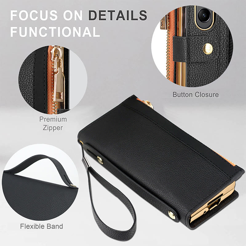 Samsung Fold Series Telefonhülle für Business RFID Kleine Geldbörse