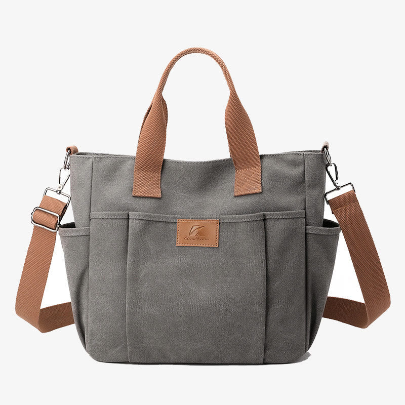 Damen Canvas Handtasche mit mehreren Taschen, wichtige Umhängetasche