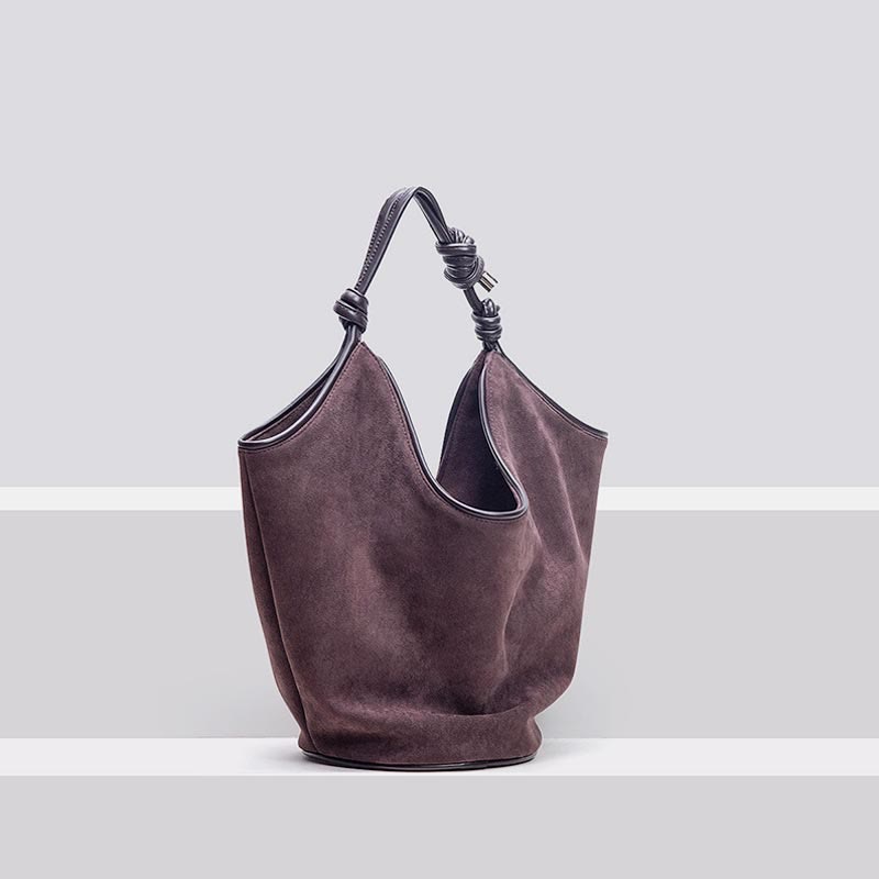 Einkaufstasche für Frauen Wildleder minimalistische große Kapazität Eimer Tasche