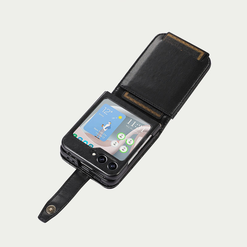 Handyhülle für Daily Z Flip5, gefaltete Hülle mit Steppmuster