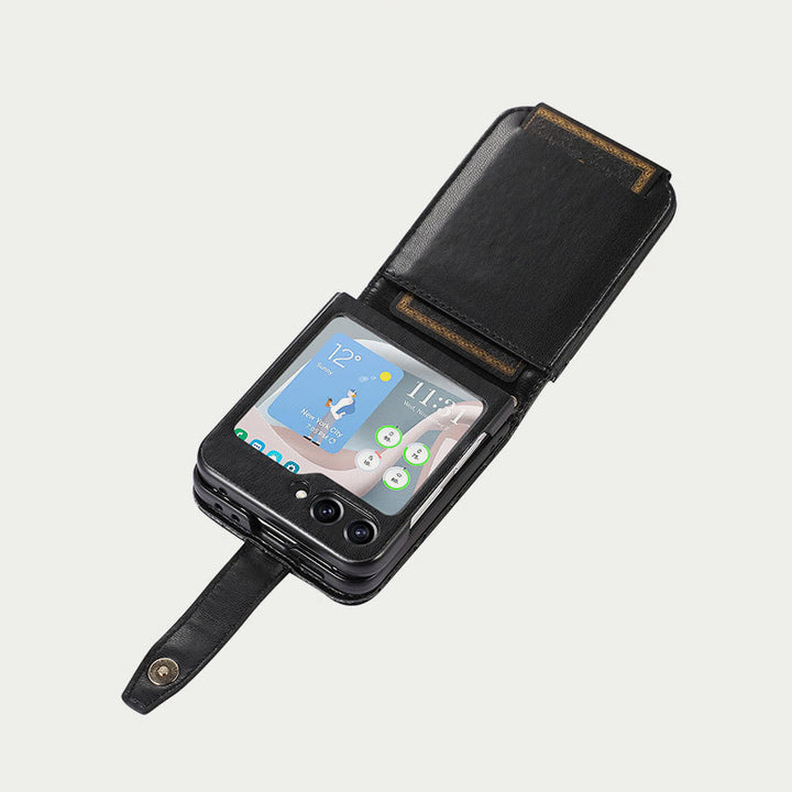 Handyhülle für Daily Z Flip5, gefaltete Hülle mit Steppmuster