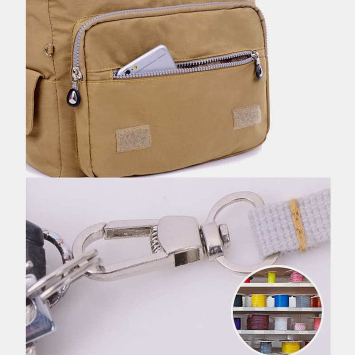 Umhängetasche Kleine Geldbörse für Damen Nylon Schultertasche mit Multi-Tasche