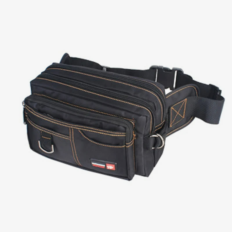 Wasserdichte Hüfttasche für Herren, multifunktionale große Canvas-Tasche für den Außenbereich