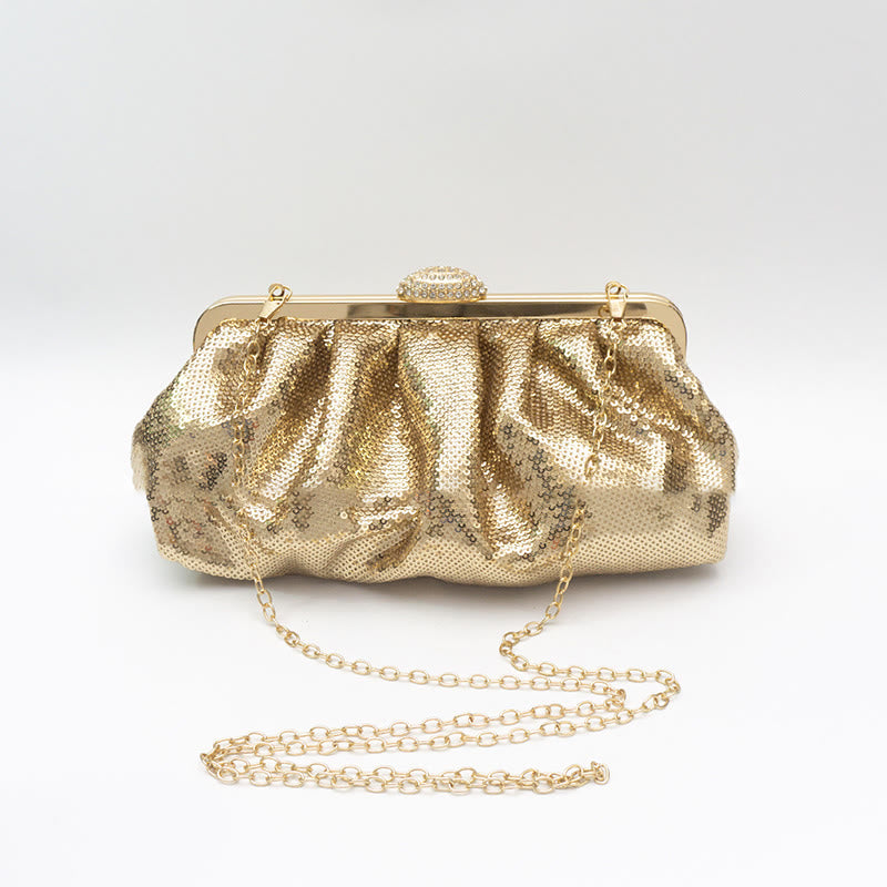 Abendtasche für Damen, mehrfarbige Party-Clutch mit Perlen, Pailletten und Diamanten