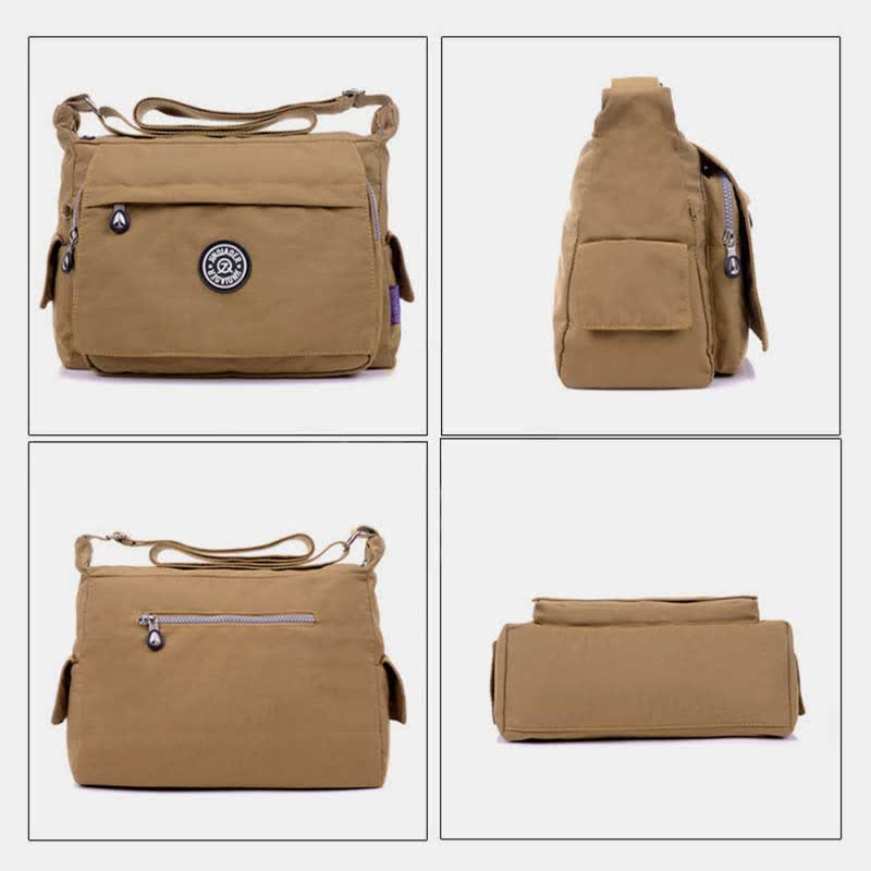 Umhängetasche Kleine Geldbörse für Damen Nylon Schultertasche mit Multi-Tasche
