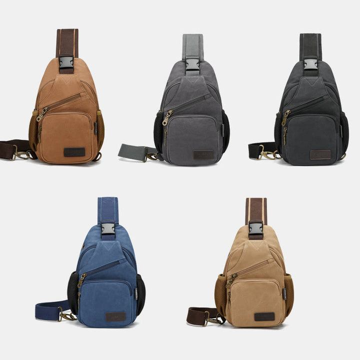 Canvas Outdoor Casual Große Kapazität Umhängetasche Brusttasche