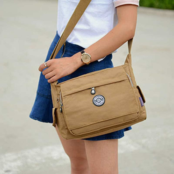 Umhängetasche Kleine Geldbörse für Damen Nylon Schultertasche mit Multi-Tasche