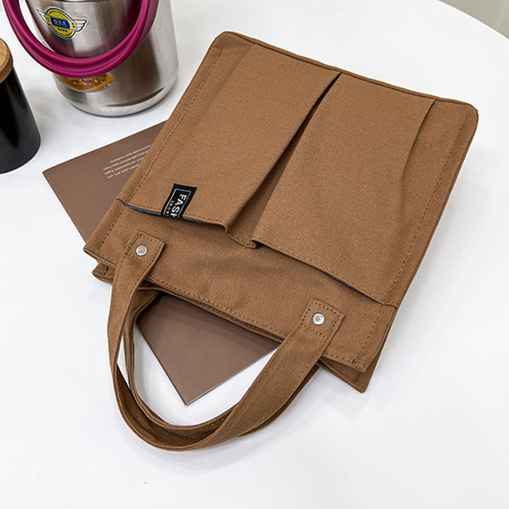 Mini-Tragetasche für Damen, einfarbig, einfache Handtasche aus Canvas