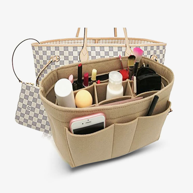 Aufbewahrungstasche für Zuhause, große Kapazität, Filztasche mit mehreren Fächern