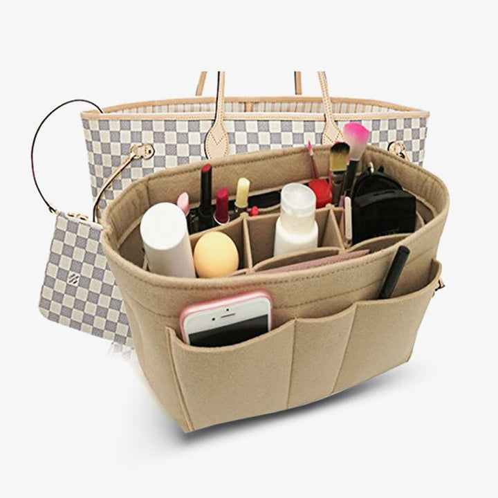 Aufbewahrungstasche für Zuhause, große Kapazität, Filztasche mit mehreren Fächern