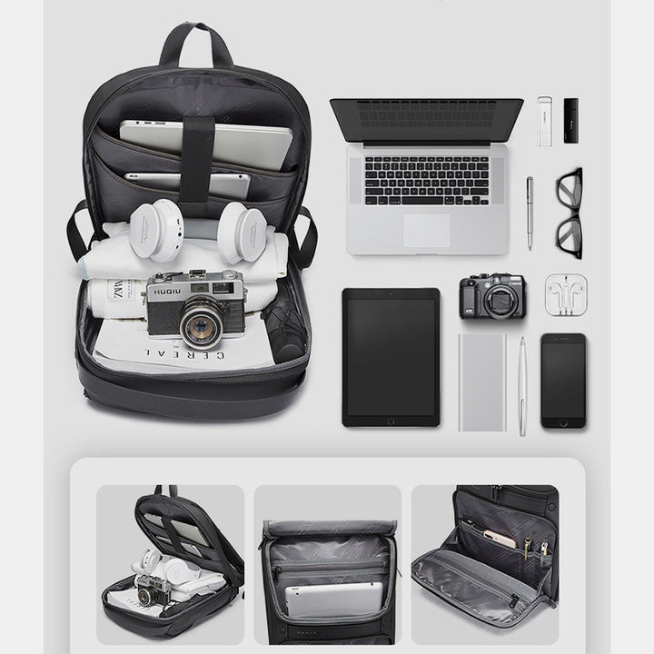 Wasserdichter Multifunktions-Business-Laptop-Rucksack für Herren mit USB-Ladeanschluss