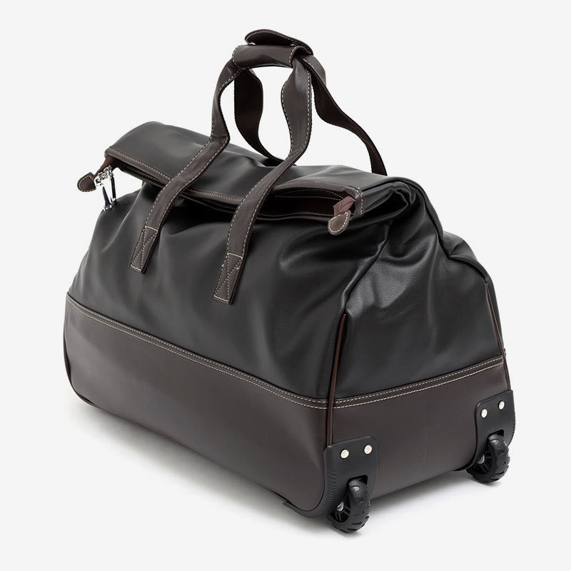 Tragbare Reisetasche für Damen und Herren, große Reisetasche aus Leder