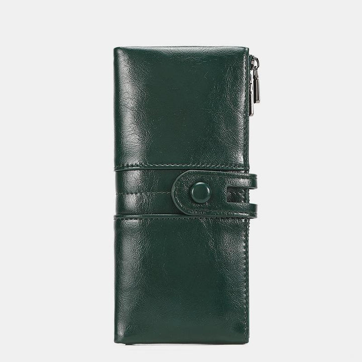 Lange Geldbörse im Vintage-Stil mit RFID-Schutz