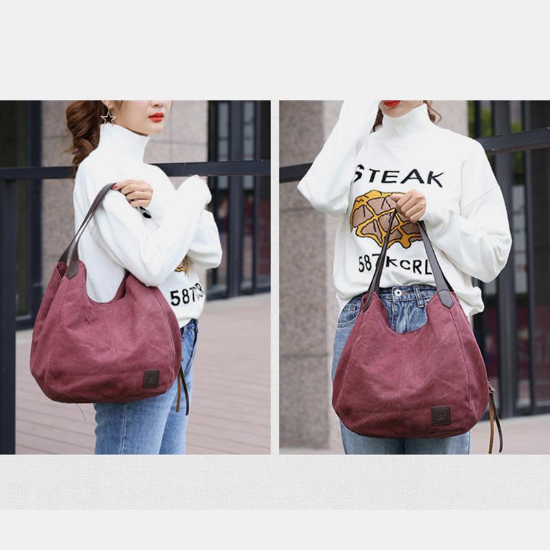 Retro Handtasche mit großem Fassungsvermögen, Umhängetasche