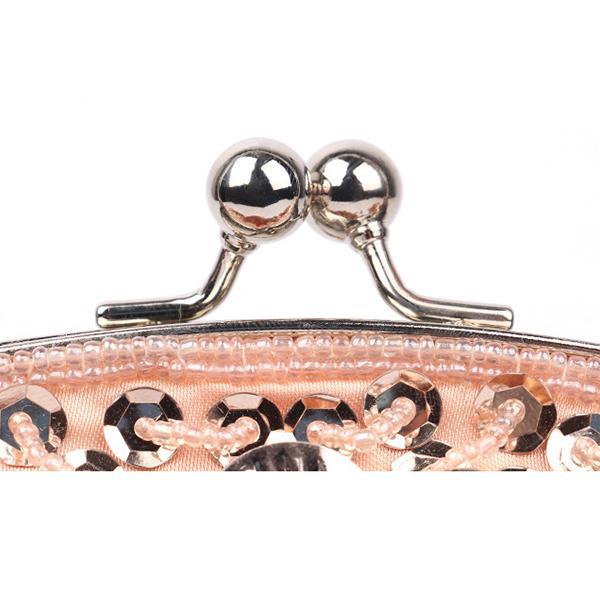 Abendtasche mit Perlen und Pailletten sowie Blumen