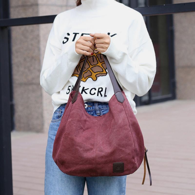 Retro Handtasche mit großem Fassungsvermögen, Umhängetasche