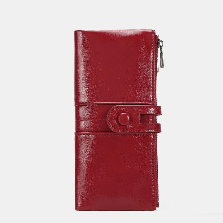 Lange Geldbörse im Vintage-Stil mit RFID-Schutz