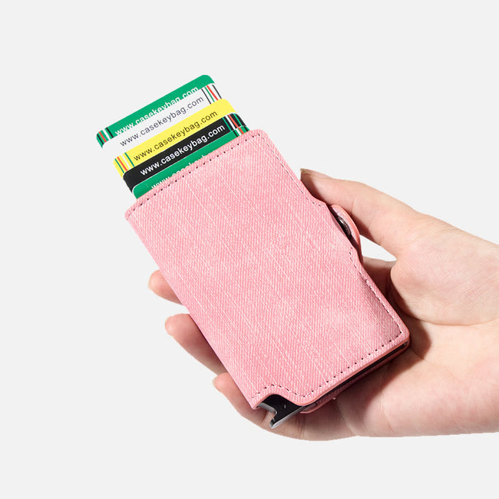 RFID-Mini-Slim-Geldbörse mit Kartenetui aus Metall