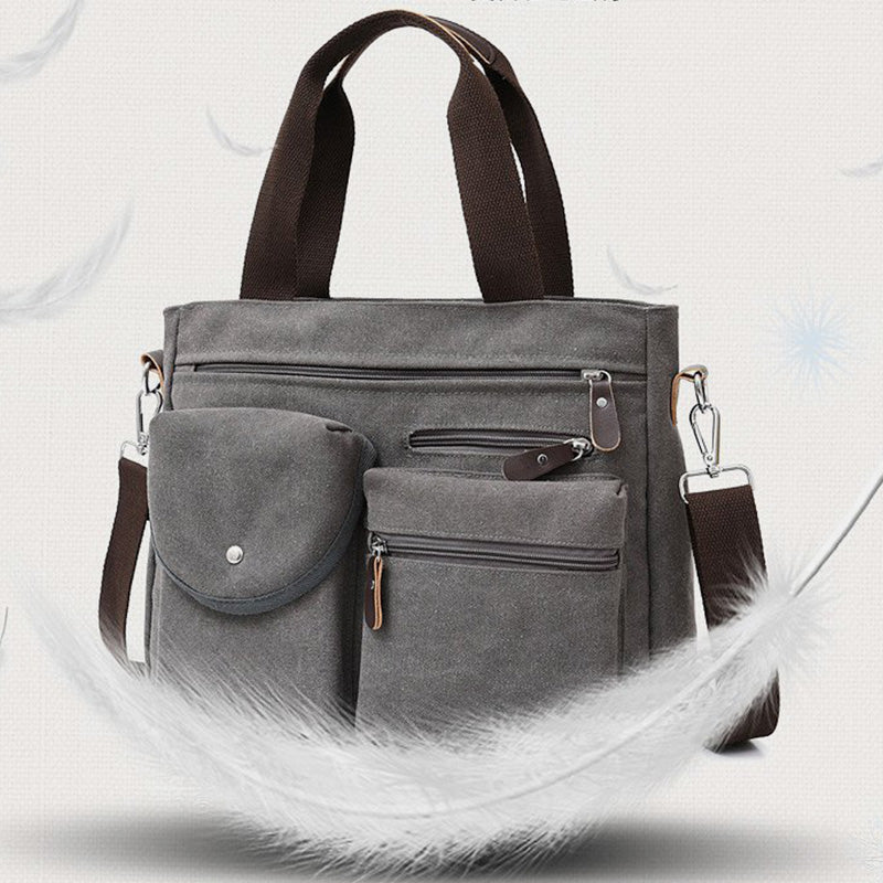 Lässige Umhängetasche mit großem Fassungsvermögen und mehreren Taschen