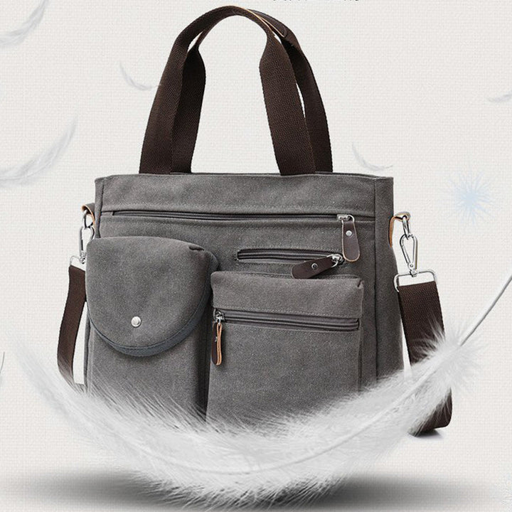 Lässige Umhängetasche mit großem Fassungsvermögen und mehreren Taschen