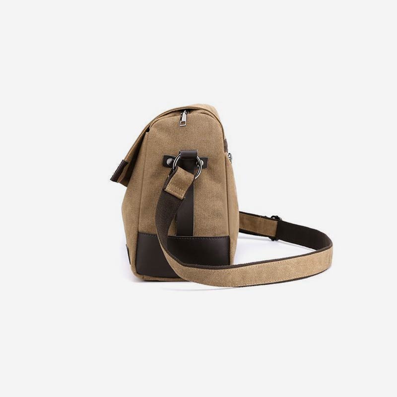 Lässige Messenger-Tasche aus Canvas mit großem Fassungsvermögen
