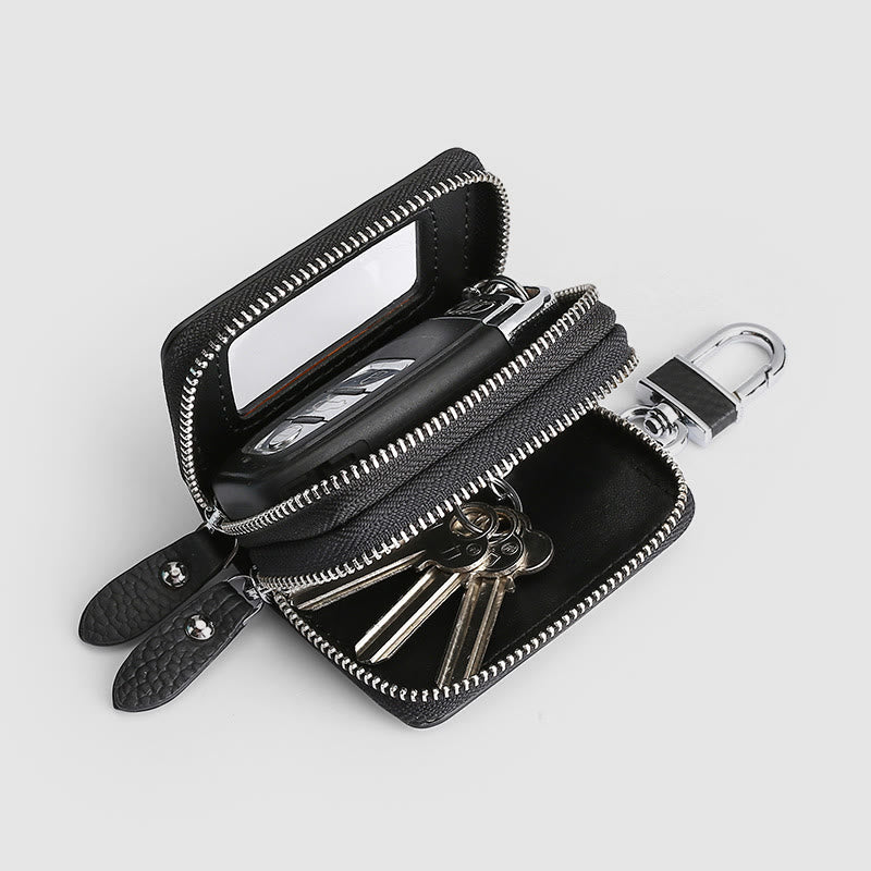 Aufbewahrungstasche für Herren, Vintage-Autoschlüsseltasche aus Rindsleder