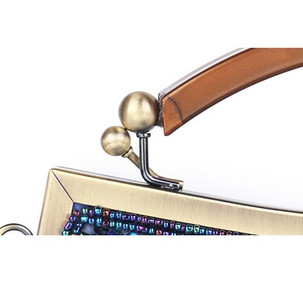 Handgemachte Perlen Clutch Pfau Pailletten Tasche