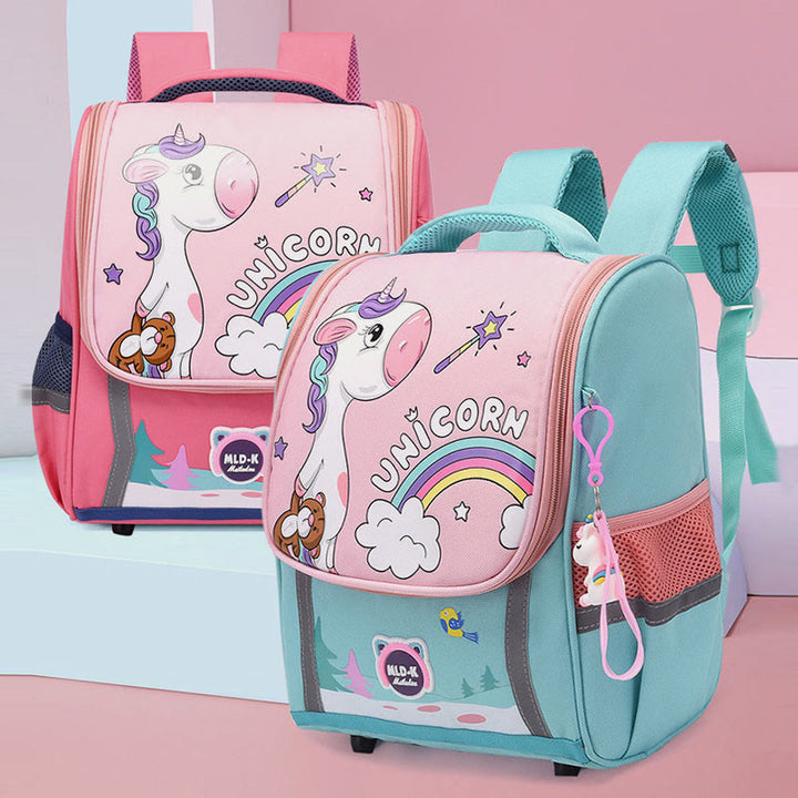 Rucksack für Kinder, niedlicher Cartoon-Einhorn-Dinosaurier, Oxford-Schultasche